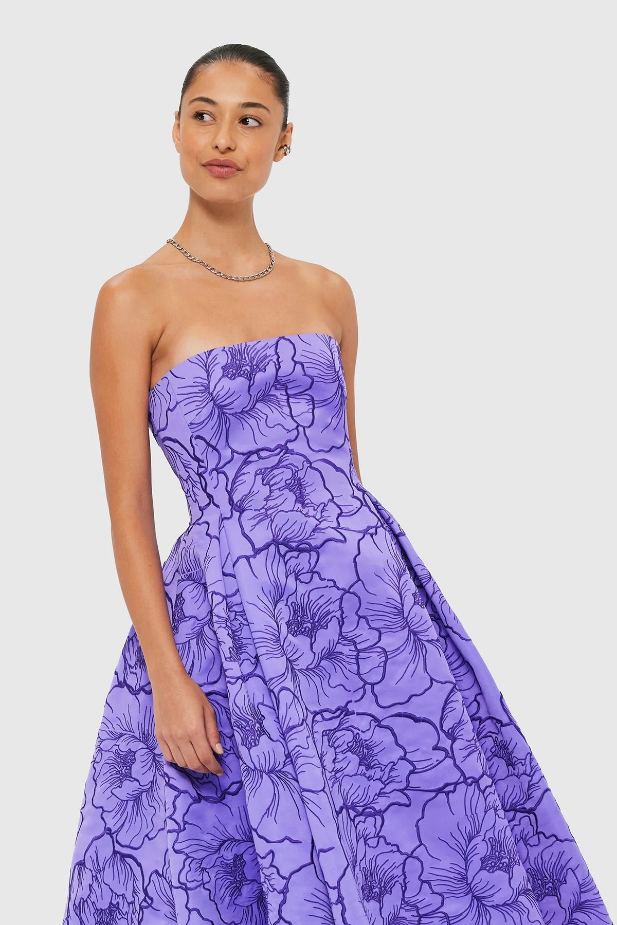 LEO LIN NORA BUSTIER MAXI DRESS - LAVENDER photo 2