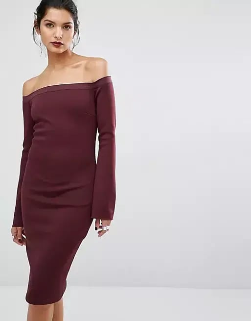 Bec & Bridge Banditti Off Shoulder Dress Claret Size AU 6 photo 2