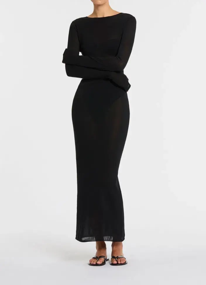 Sir the Label Eva Knit Midi Dress Black Size 0P / AU 6 photo 2