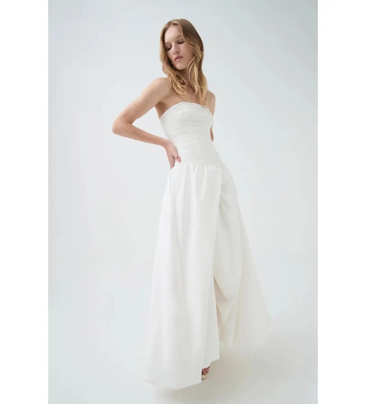 Aje Violette Bubble Hem Maxi Dress Ivory Size AU 8 photo 3
