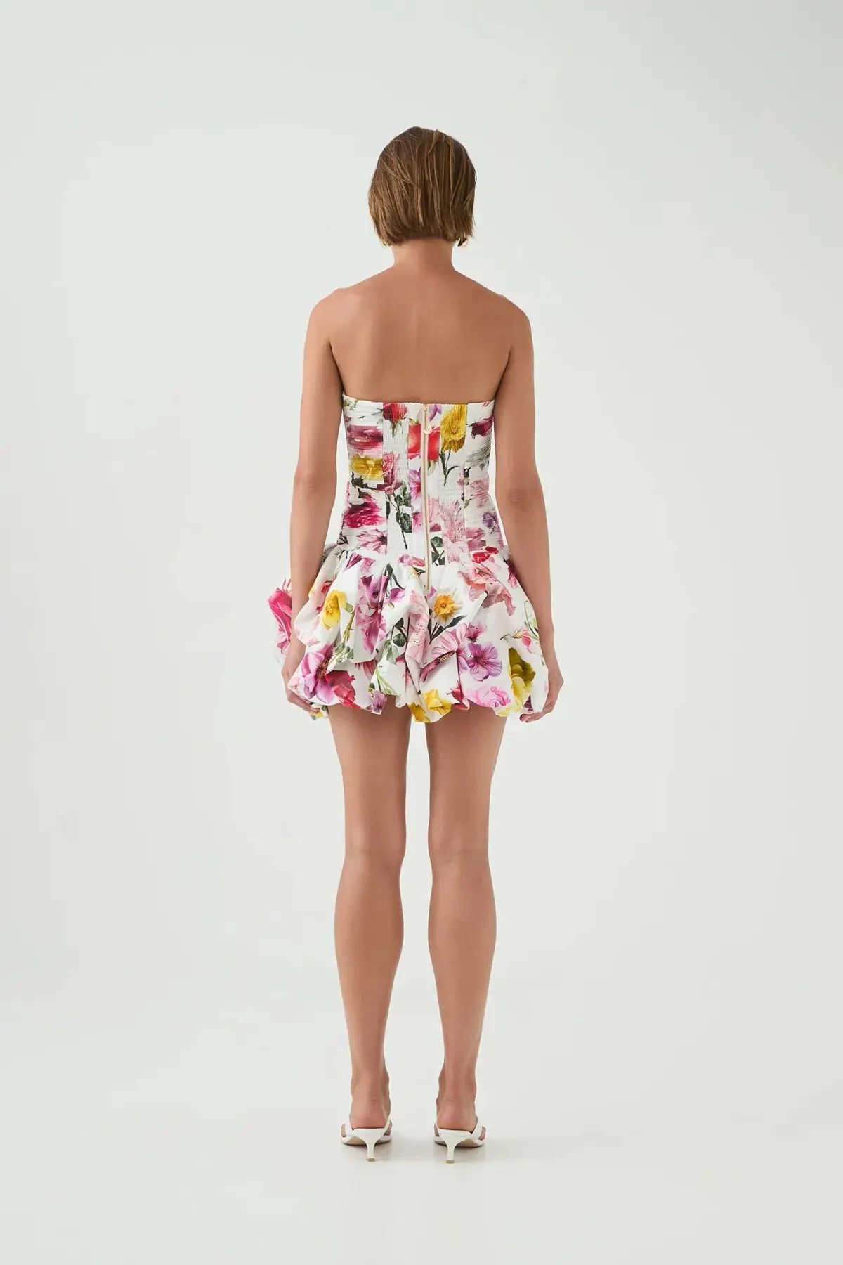 AJE Violette Bubble Hem Mini Dress Floral Size AU 8 photo 2