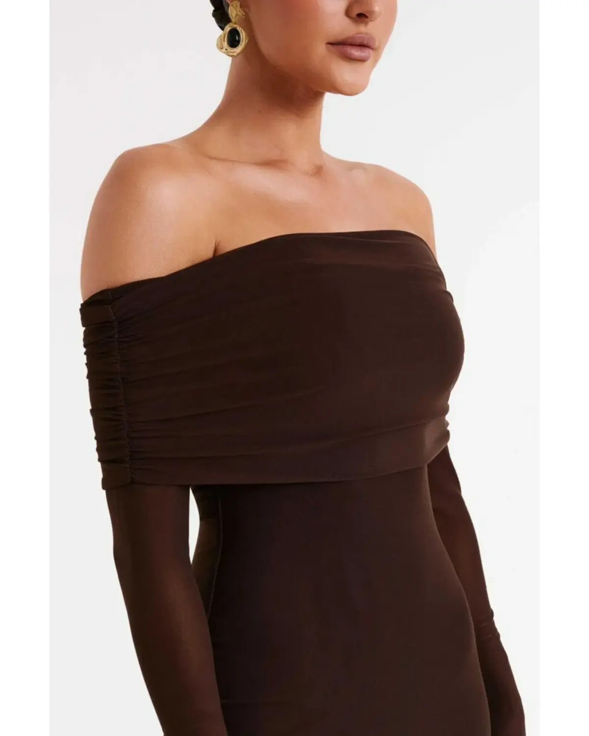 Meshki Josie Maxi Dress Brown Size S / AU 8 photo 4