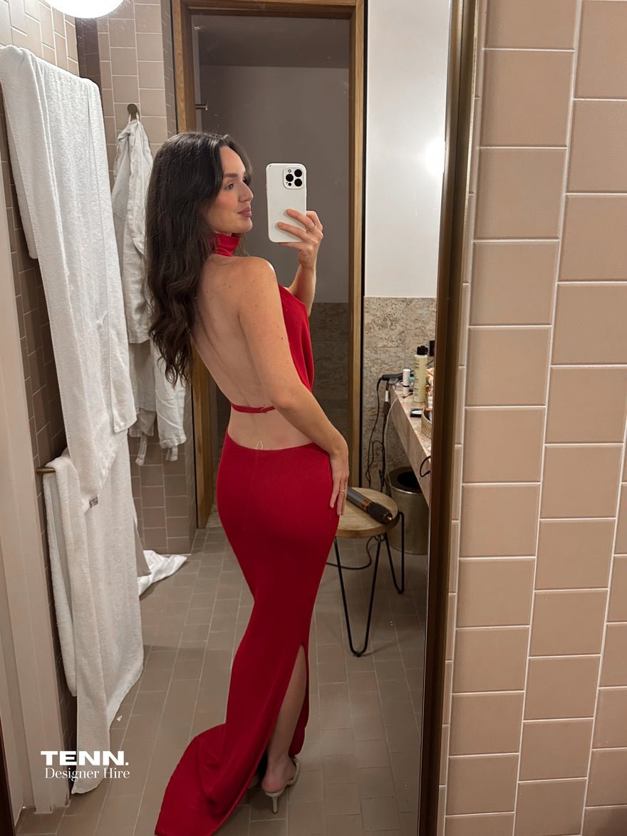 Aya Muse Edo Dress - Red photo 3