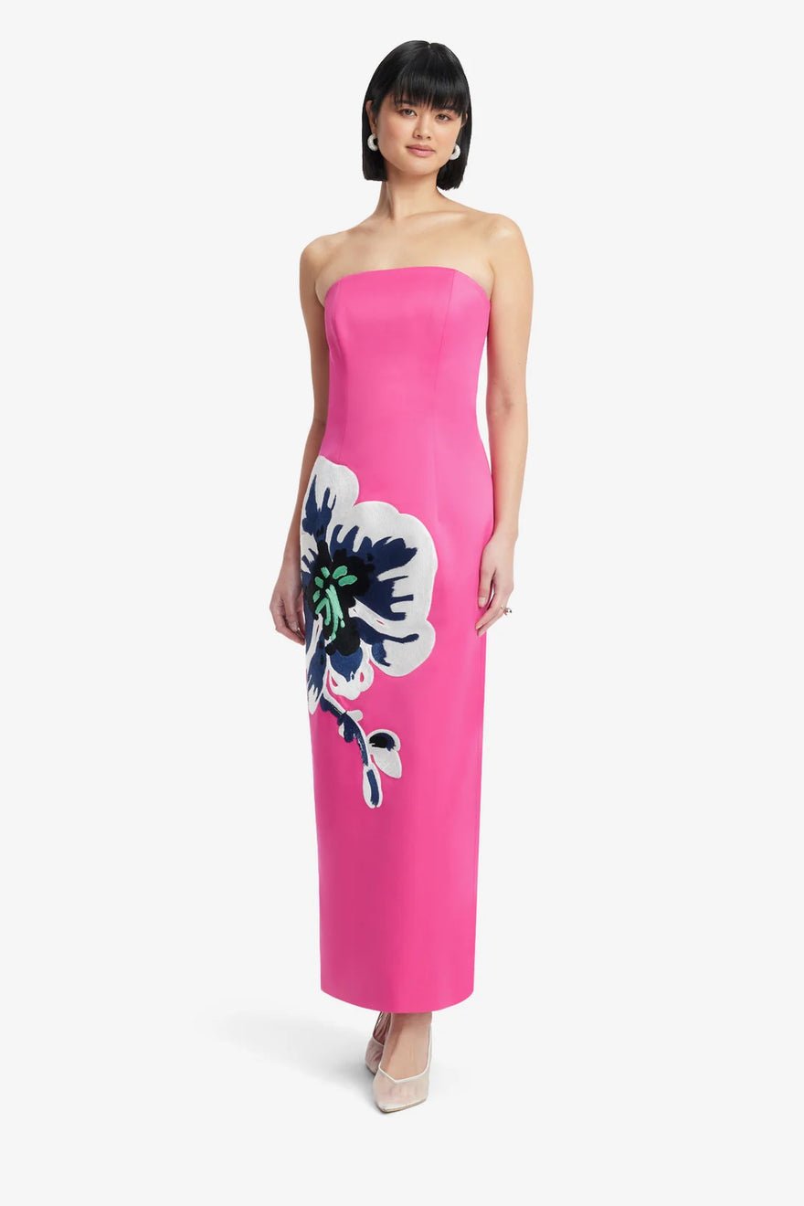 Leo Lin Rayna Bustier Maxi Dress - Orchid Print photo 3