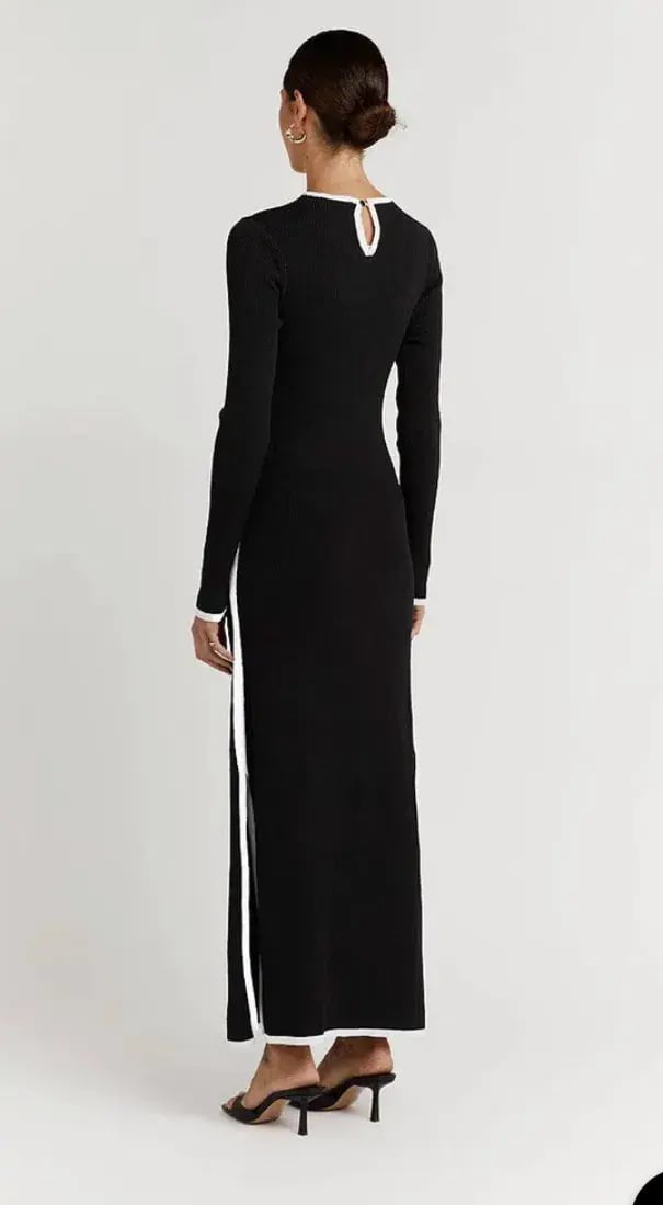 Dissh Binding Sleeved Knit Dress Black Size AU 10 photo 2