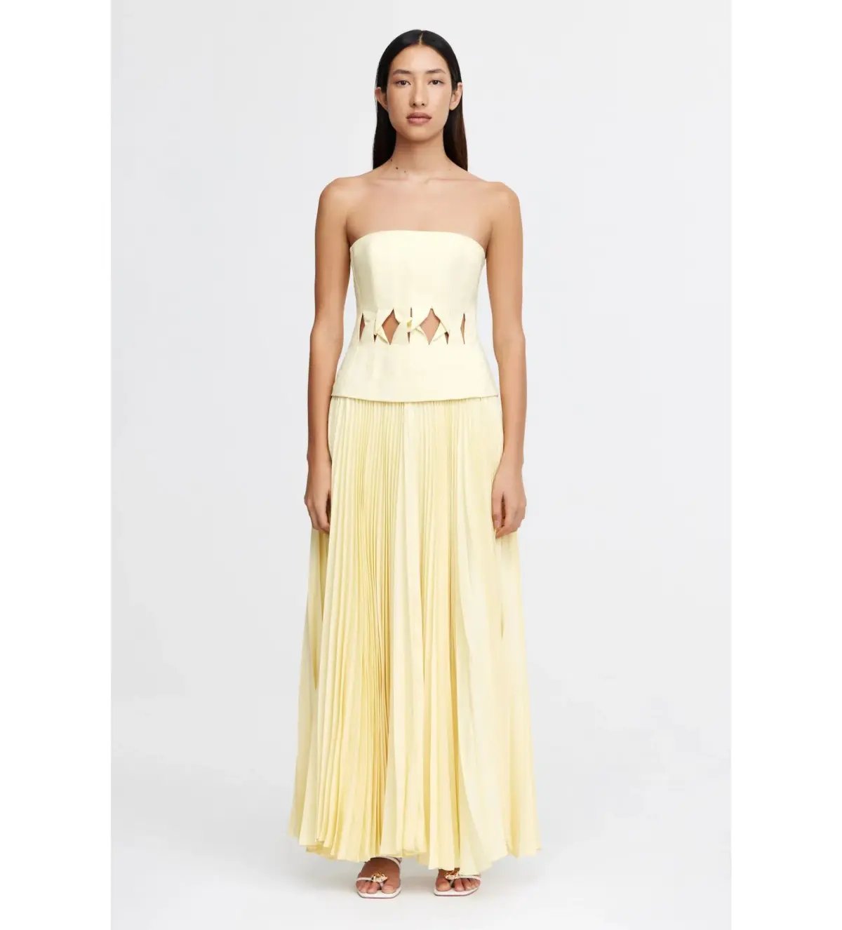 Acler Newbewick Maxi Dress in Lemon Sorbet Size AU 10 photo 2