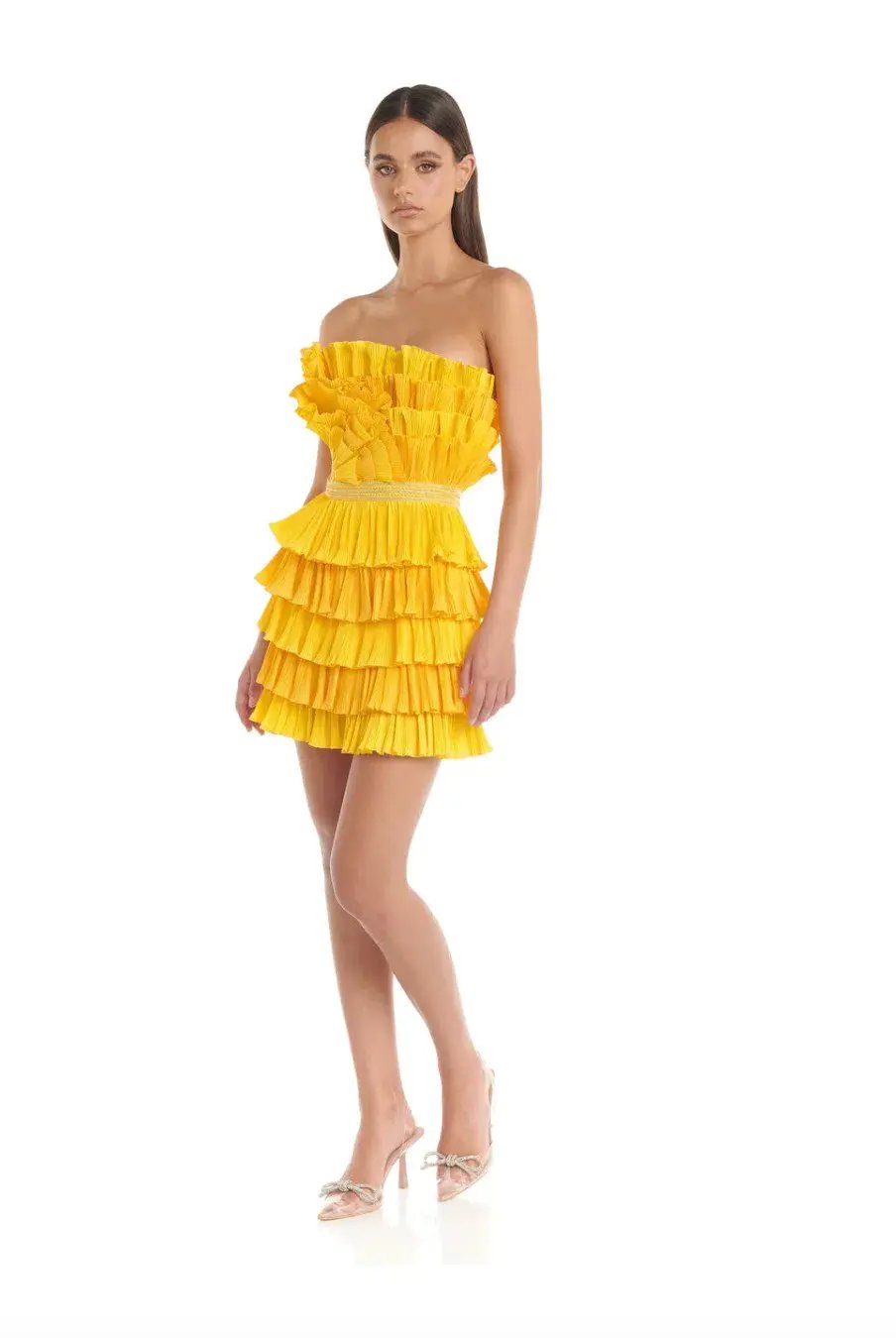 Eliya the Label Josephine Mini Dress in Yellow Size M / AU 10 photo 2