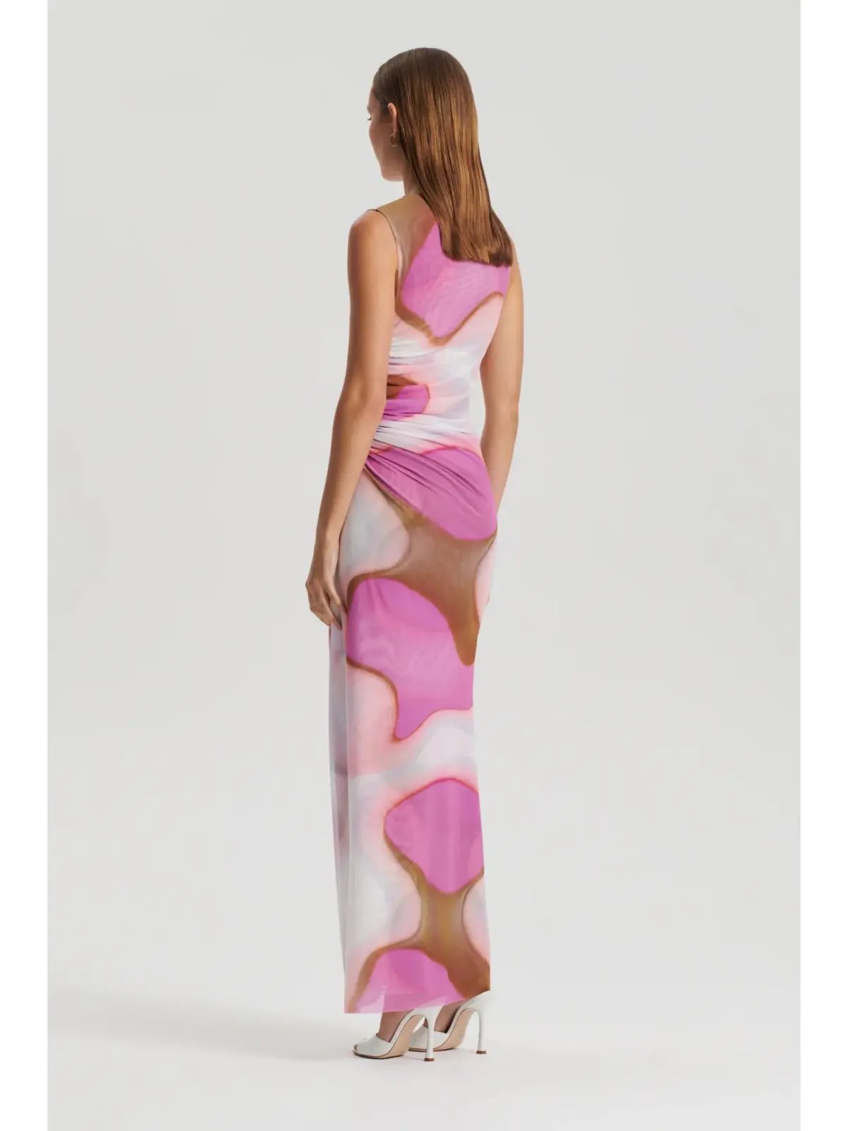 Scanlan Theodore Italian Watercolour Dress PinkTan Size AU 8 photo 3