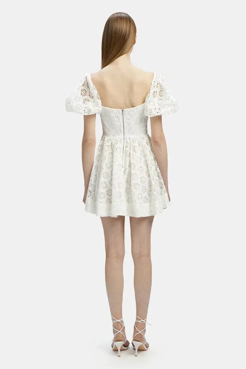 Bardot Kiah Broderie Corset Mini Dress Orchid White Size 8 photo 5