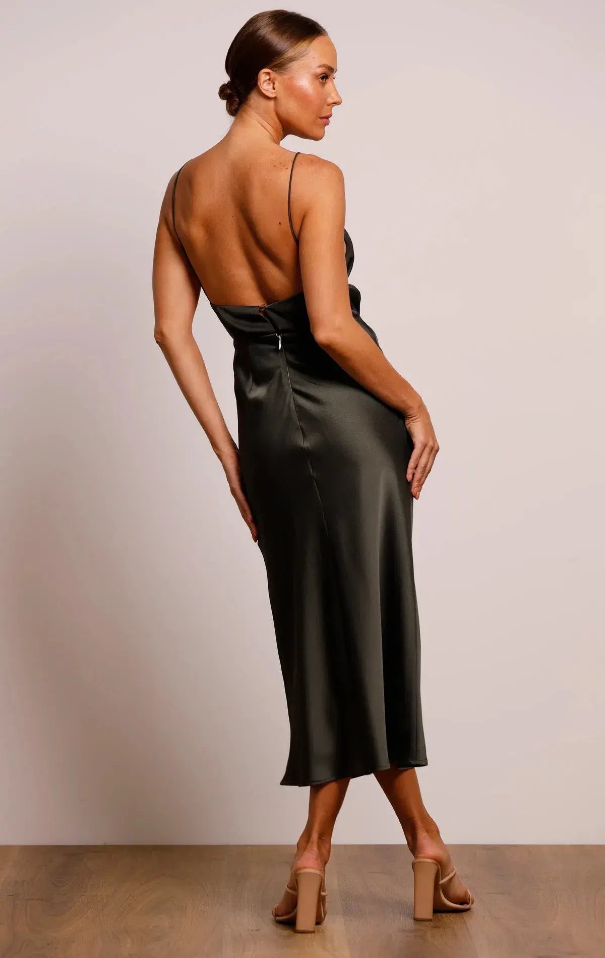 Pasduchas Pinnacle Slip Midi Dress Combat Size 8 photo 3