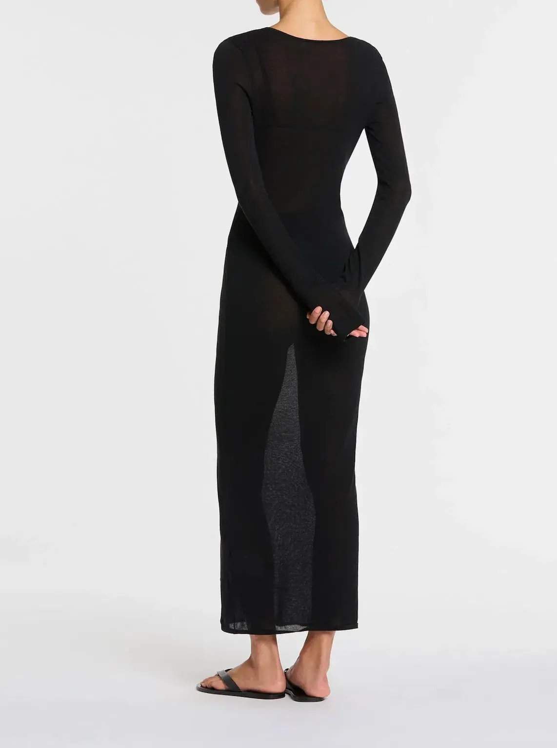 Sir Eva Knit Midi Dress Black Size 8 photo 4
