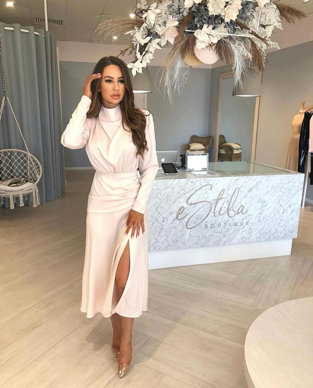 MISHA Simona Midi Dress Blush Size 8/S photo 4