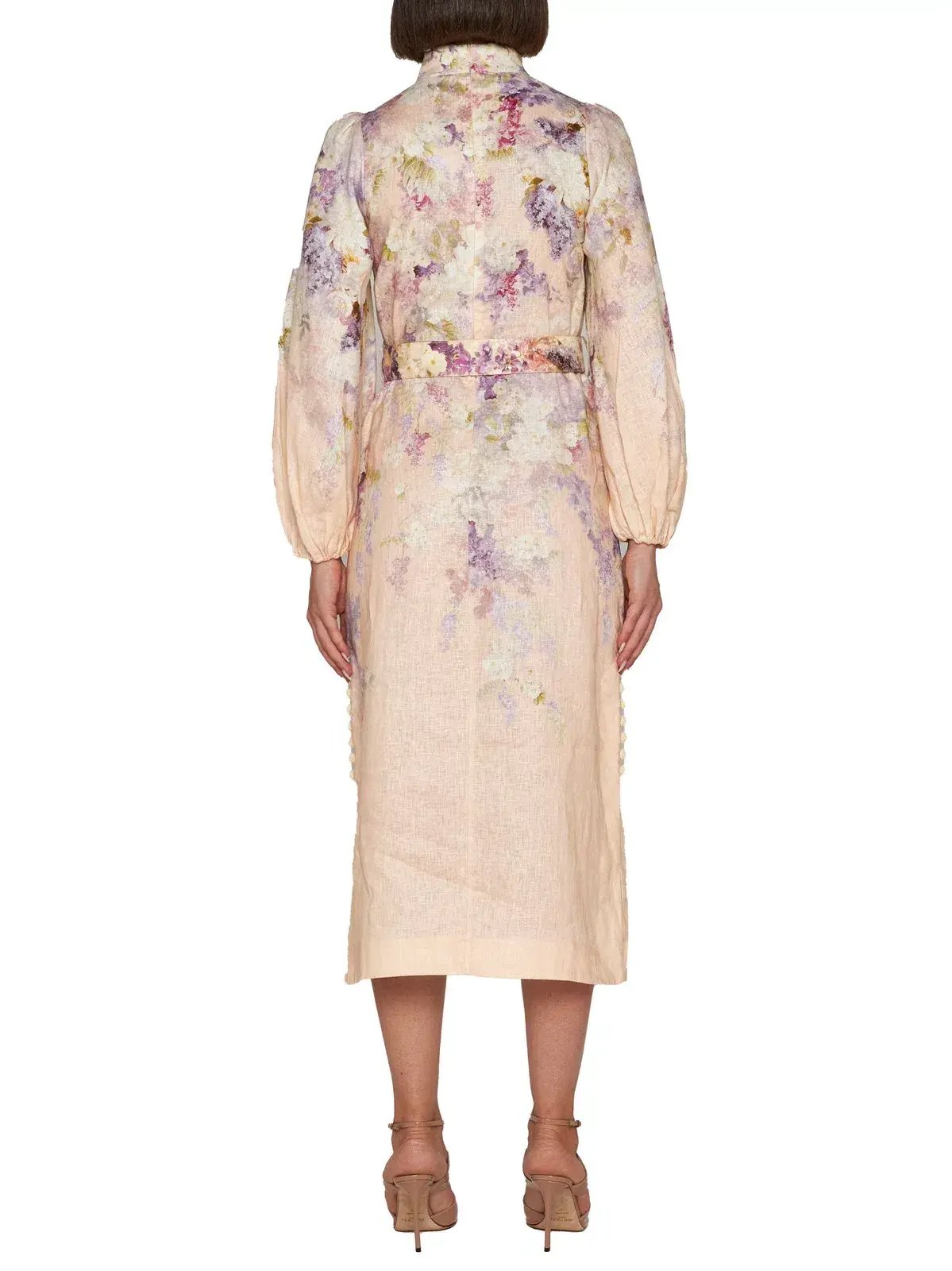 Zimmermann Lyrical Buttoned Midi Dress in Dreamy Floral Size 1/ AU 10 photo 2