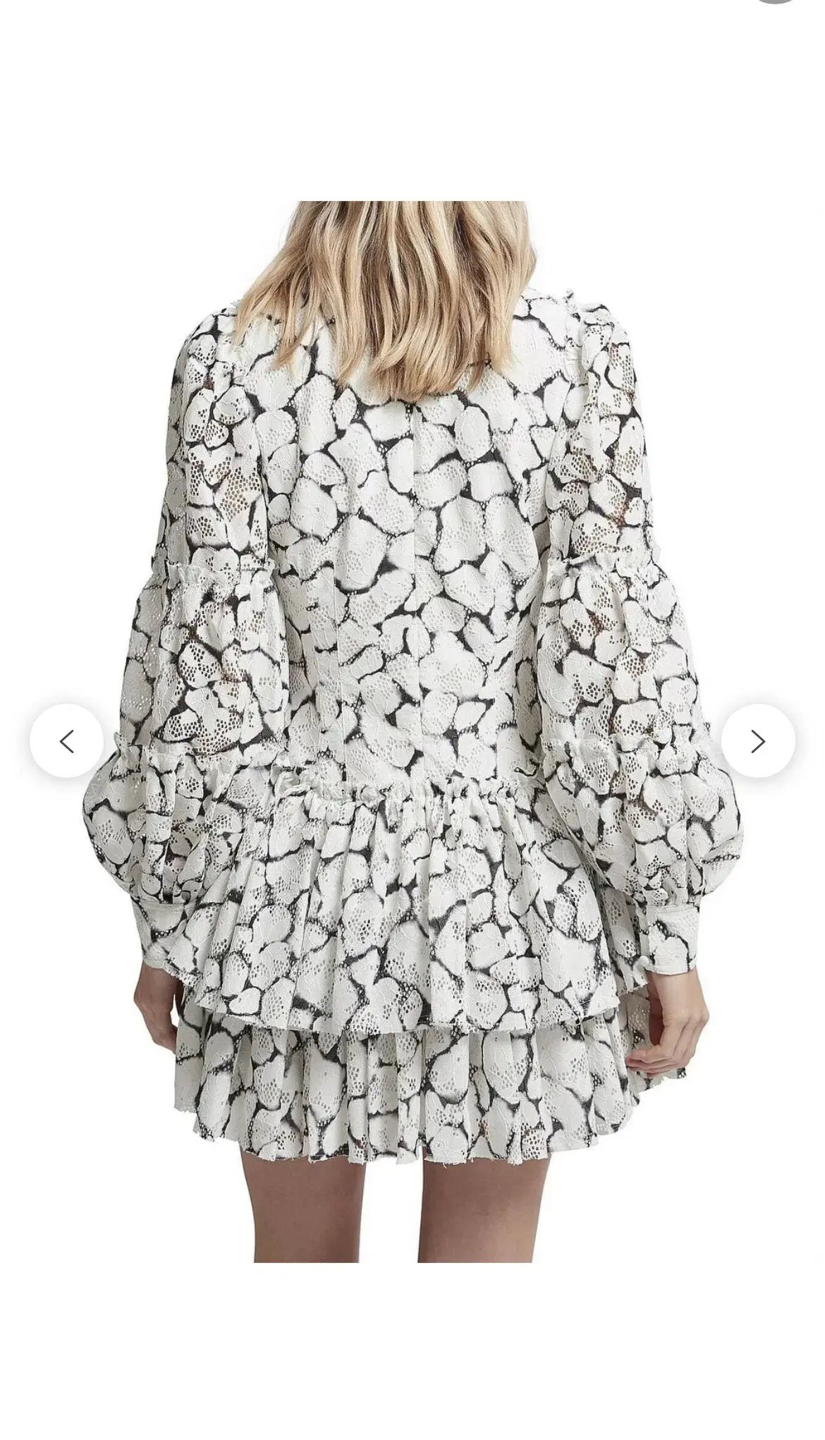 Aje Rebellion Lace Mini Dress Print Size 6 photo 3