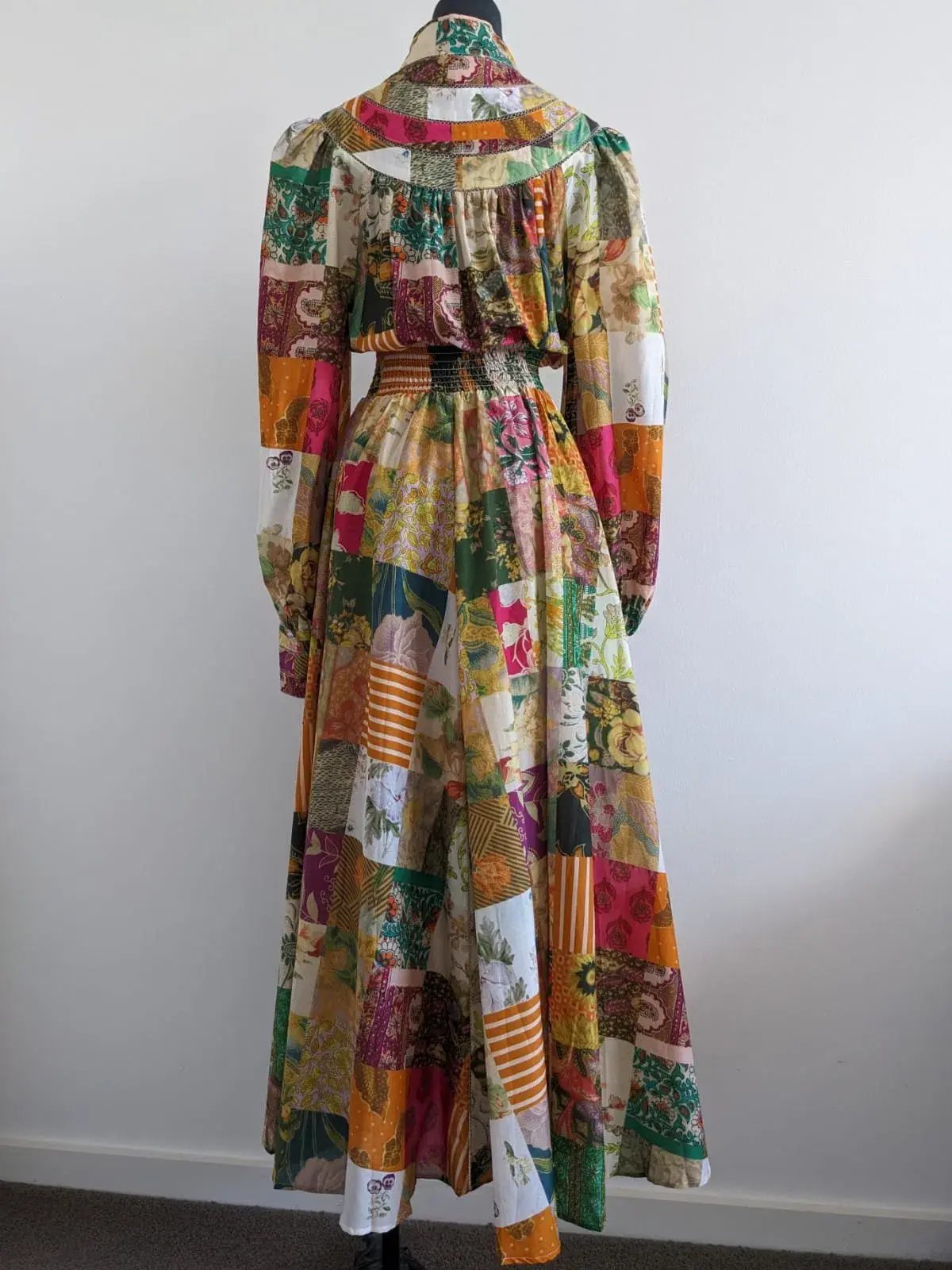 Alemais Hattie Patchwork Midi Dress Multi Print Size 8 photo 6