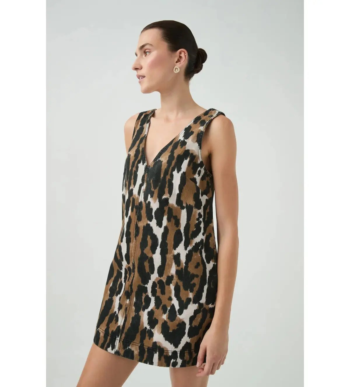 Aje Sienna Mini Dress Animal Print Size 6/XS photo 2