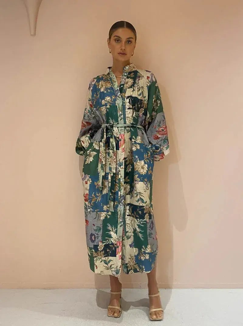 Alemais Loretta Patchwork Shirtdress Print Size 8 photo 5