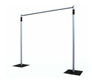 White Curtain Backdrop with Telescopic Frame photo 4