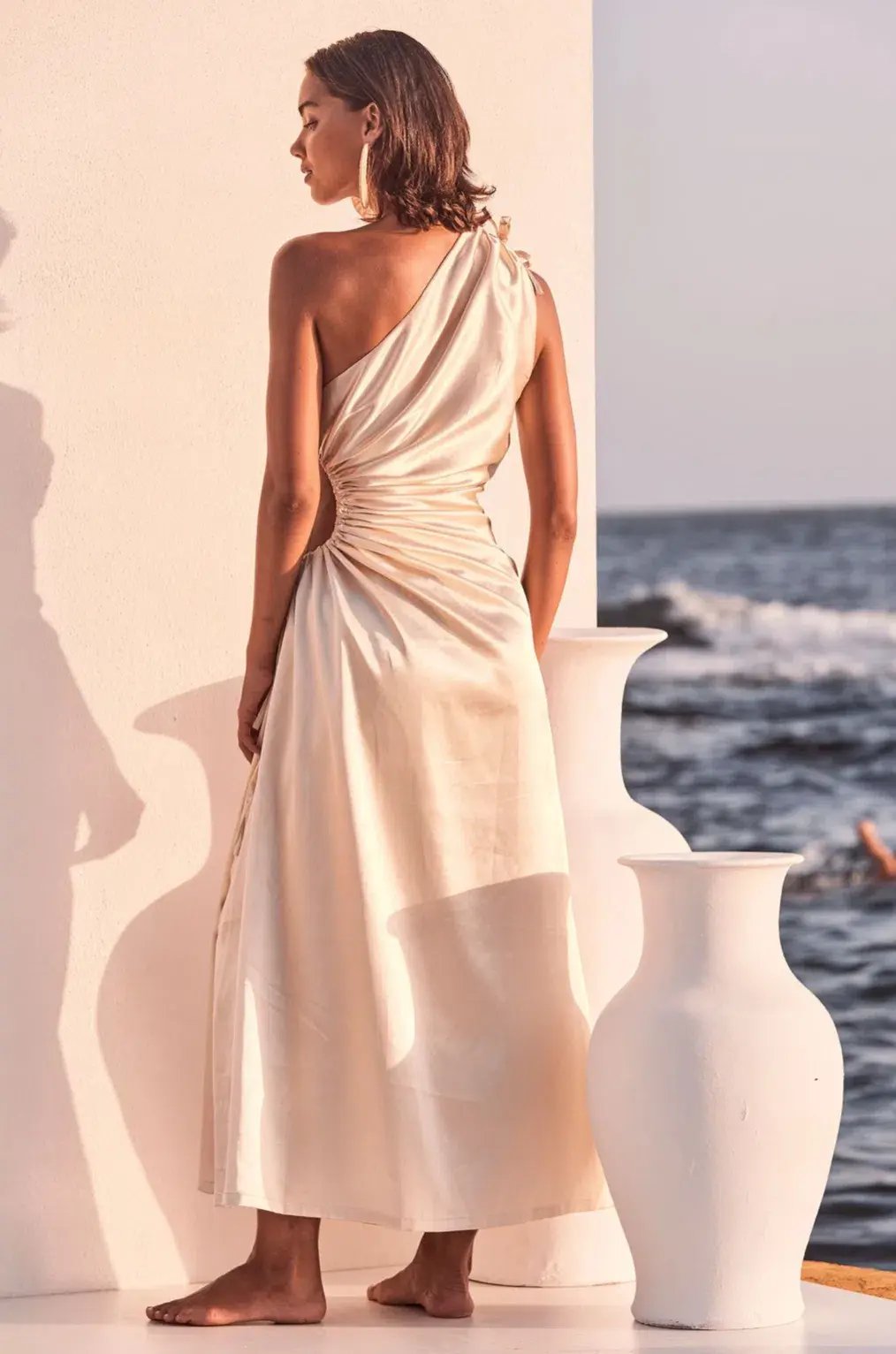Sonya Moda Nour Ocean Pearl Maxi Dress Pearl White Size S / AU 8 photo 3