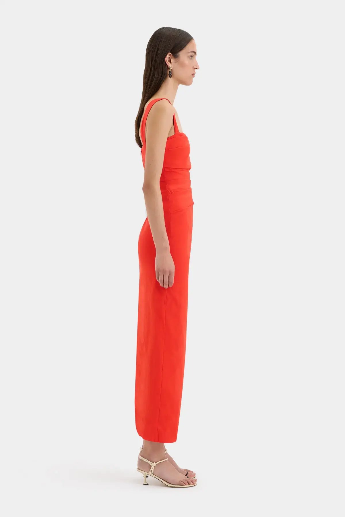 Sir the Label Dahlia Balconette Gown in Tangerine Size 8 photo 2