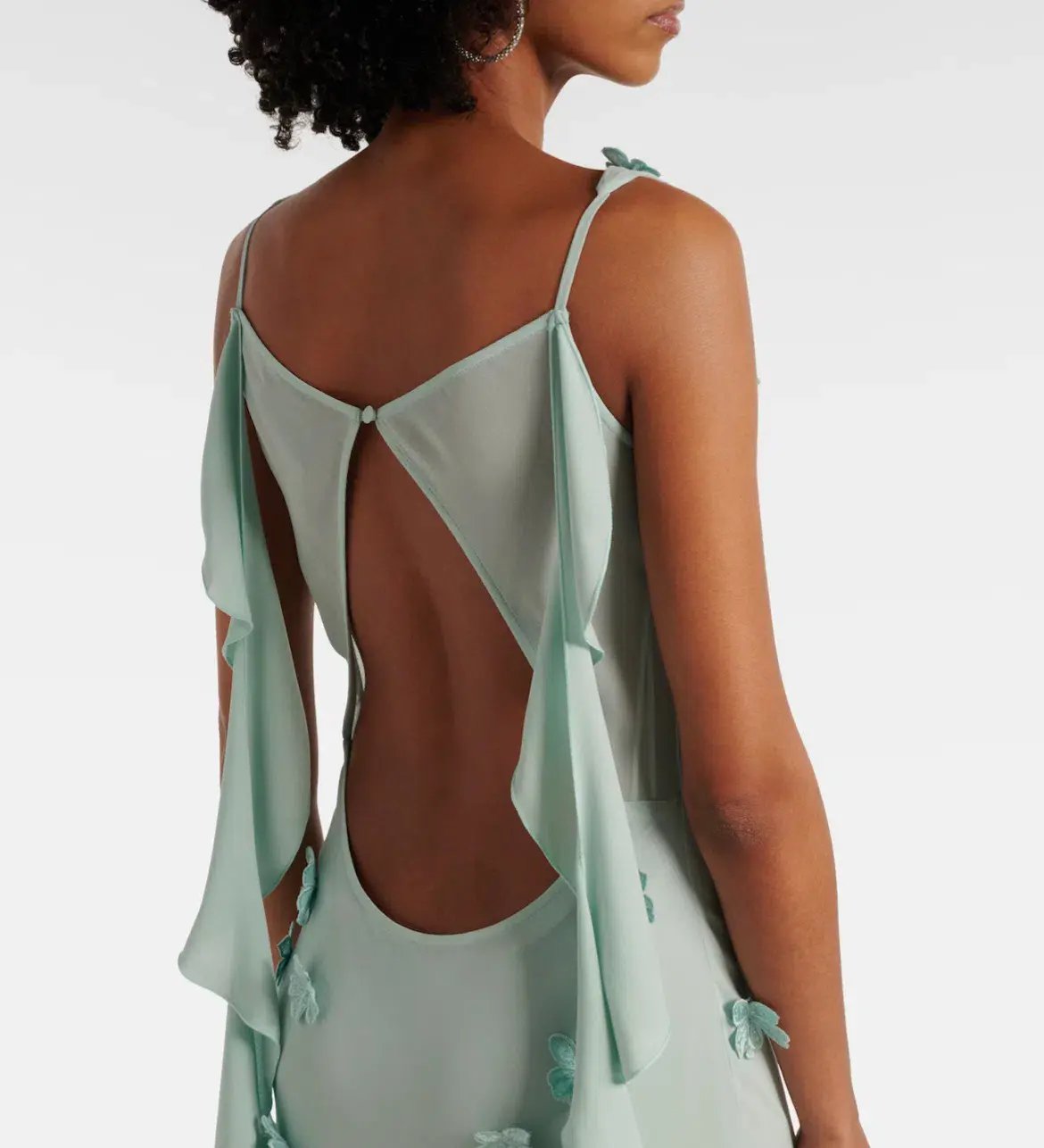 Rotate Birger Christensen Waterfall Maxi Blue Size 8 photo 2