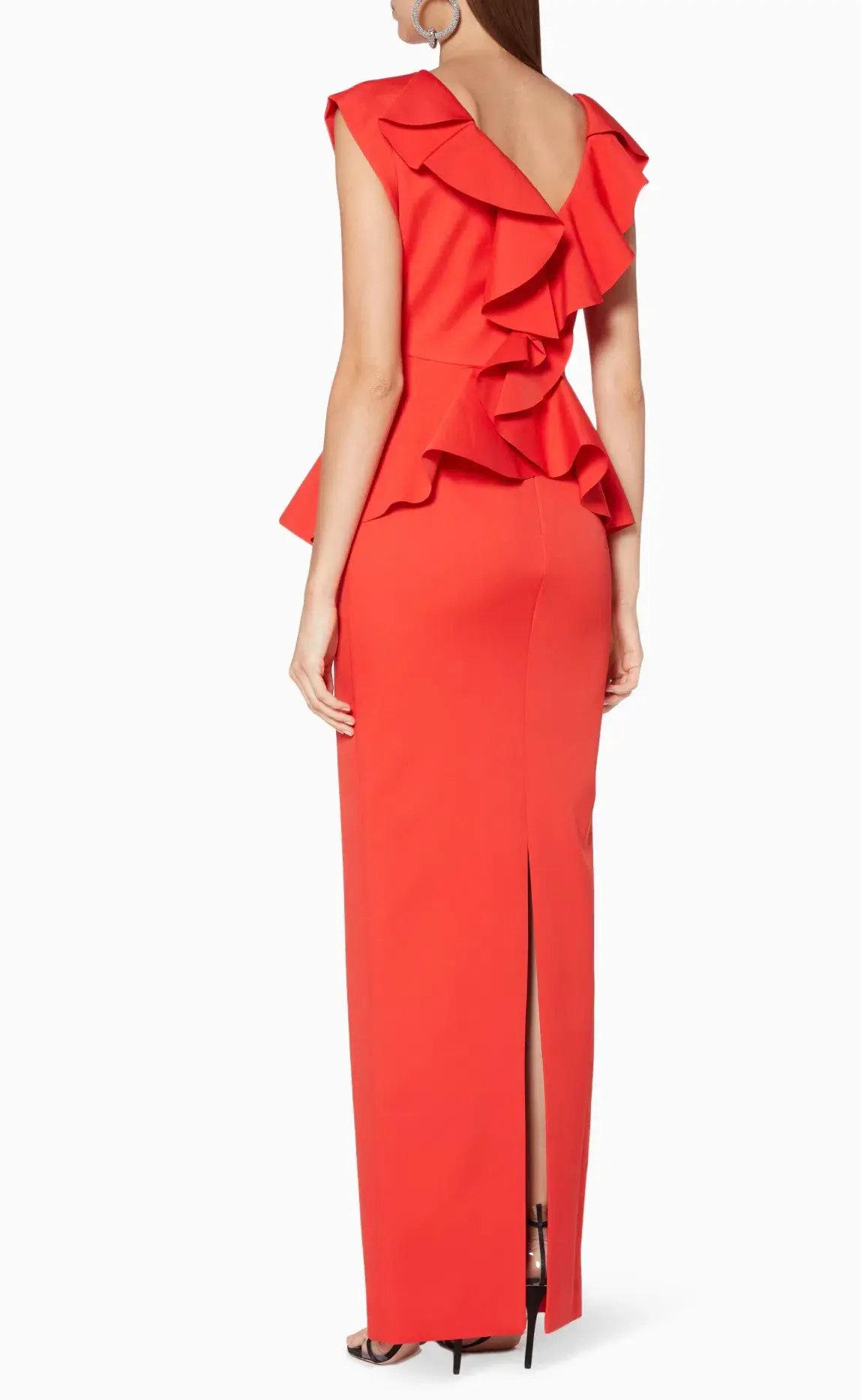 Rachel Gilbert Adelaide Gown Tangerine Size 8 photo 3