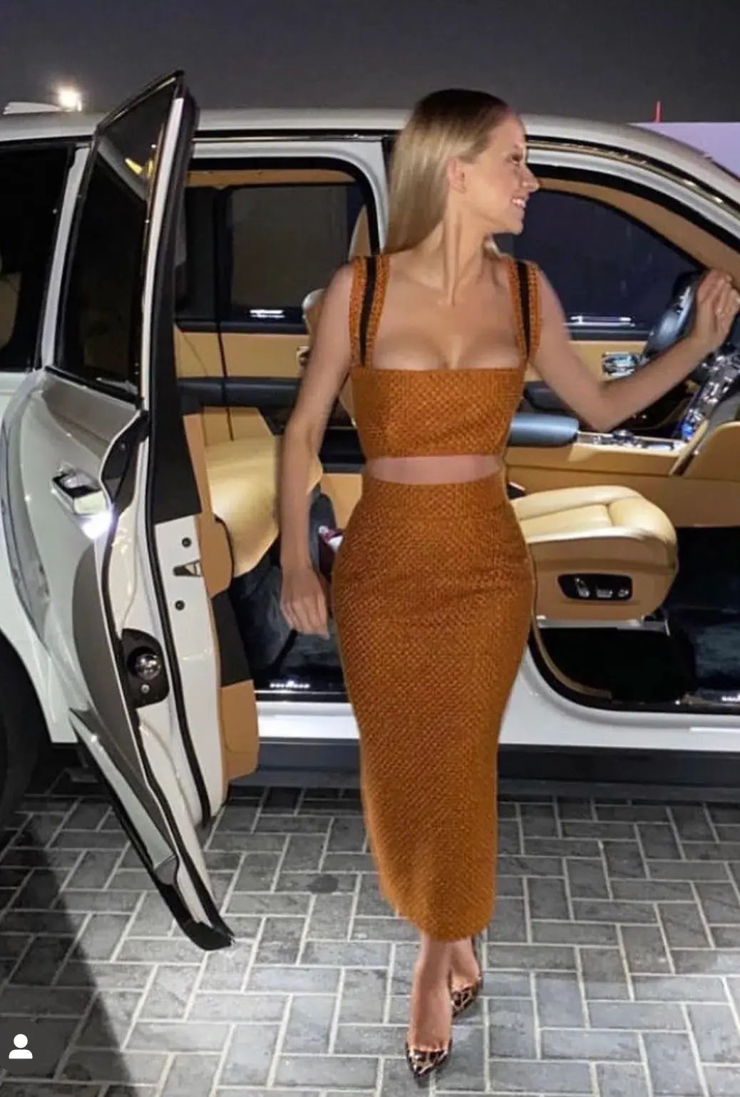 Lillian Khallouf Nour Skirt Orange Size 10 photo 2