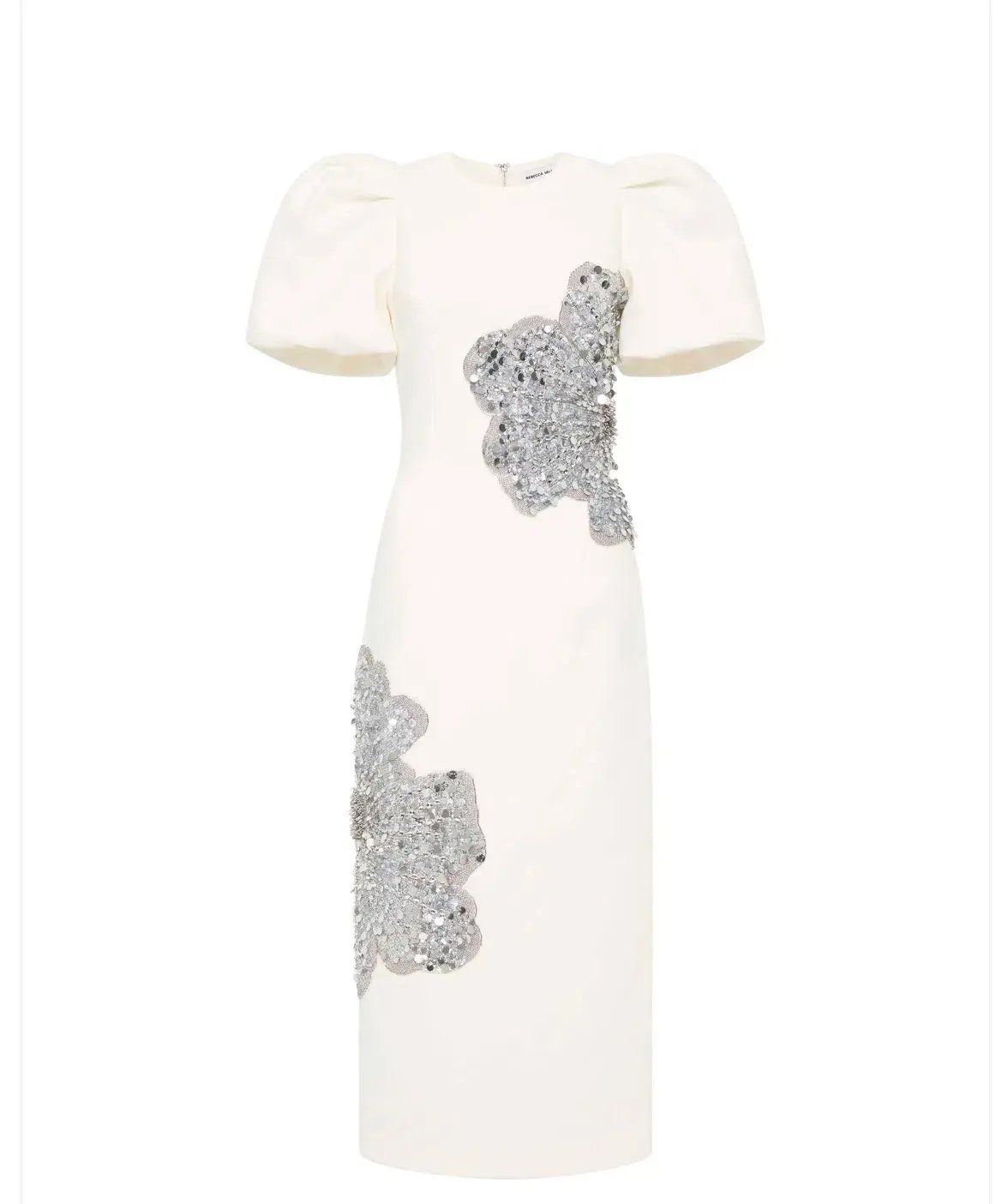 Rebecca Vallance Layana Midi Dress in Ivory Size 14 photo 4