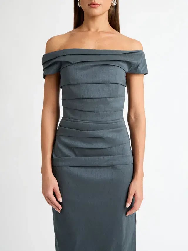 Sheike Elissa Gown Grey Size 18 photo 2