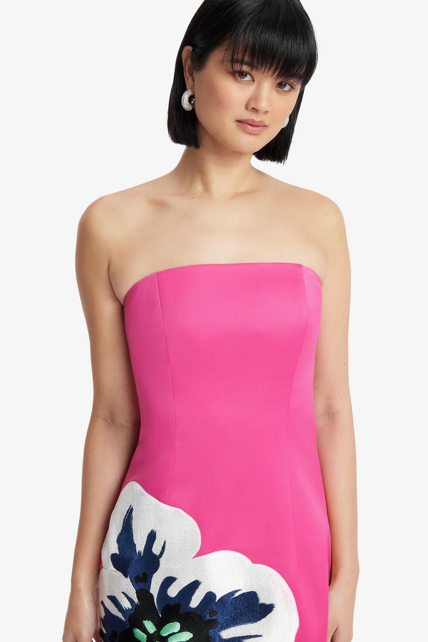 Leo Lin Rayna Bustier Maxi Dress - Orchid Print photo 4