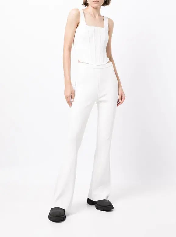 Dion Lee Pointelle Corset Top White Size 6 photo 3
