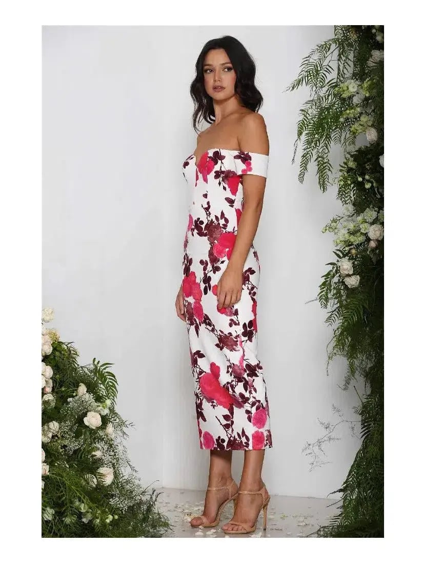 Elle Zeitoune Charlie Dress Rose Print Size 6 photo 2