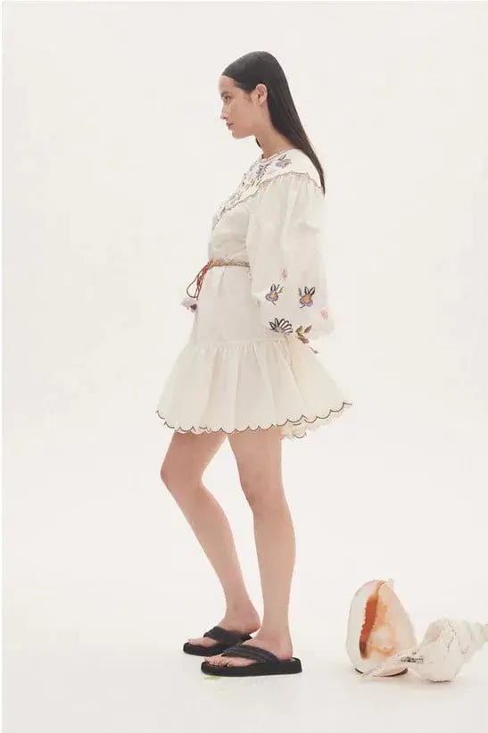 Alémais Nelly Embroidered Mini Dress Floral Size AU 16 photo 3