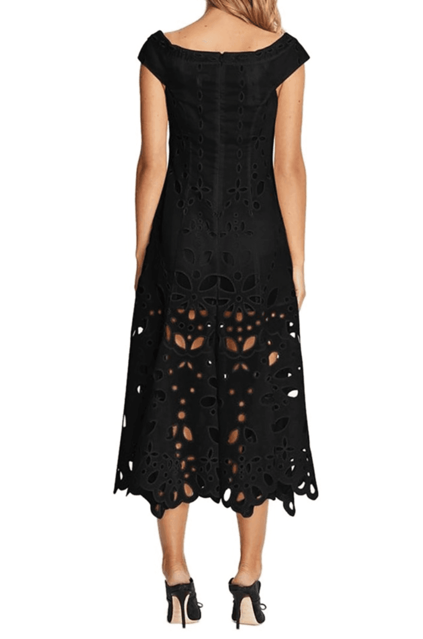 Alice McCall Baudelaire Broderie Anglais Midi Dress Black Size 4 photo 5