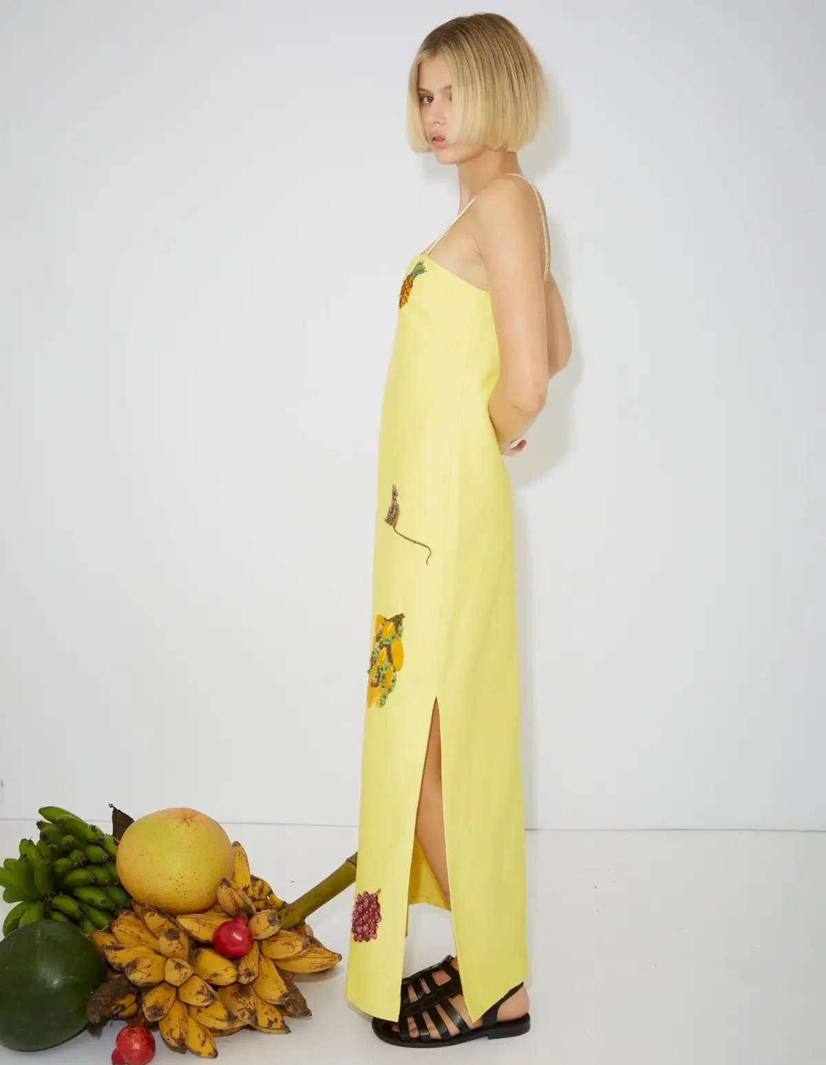 Alemais Diamond Dancer Midi Dress Yellow Size 10 photo 2