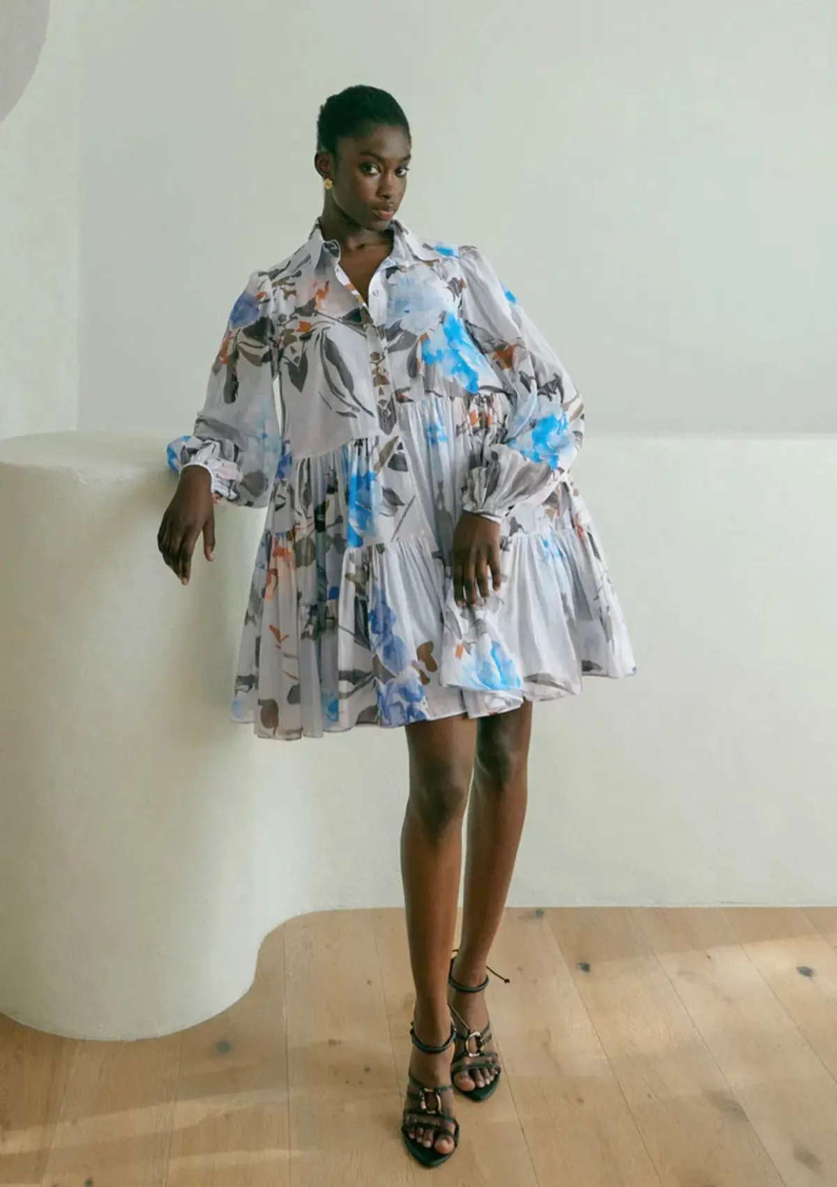 Aje Georgia Smock Mini Dress Print Size AU 8 photo 3