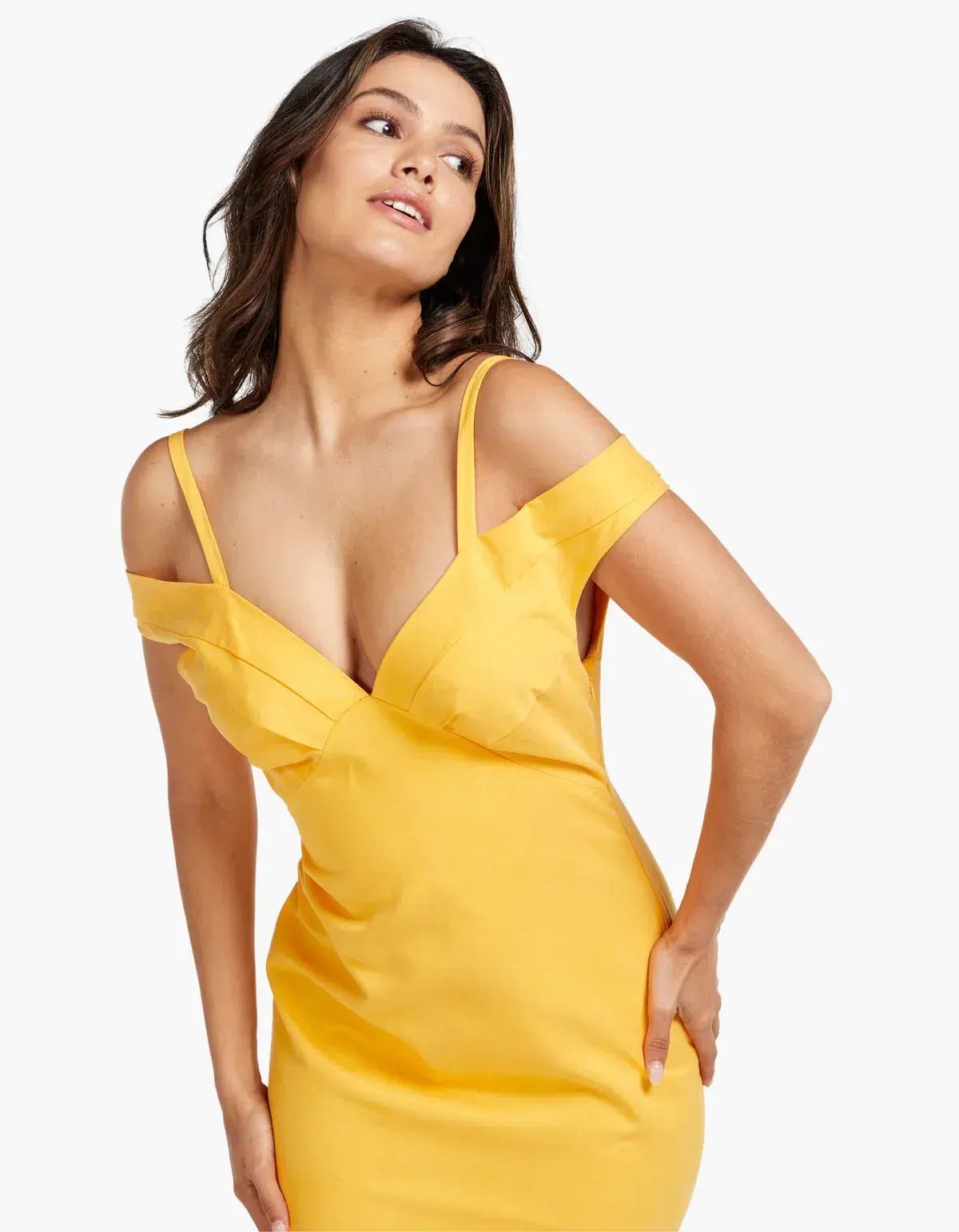Viktoria & Woods Whirlpool Midi Dress in Mango Orange Yellow Size 14 photo 2