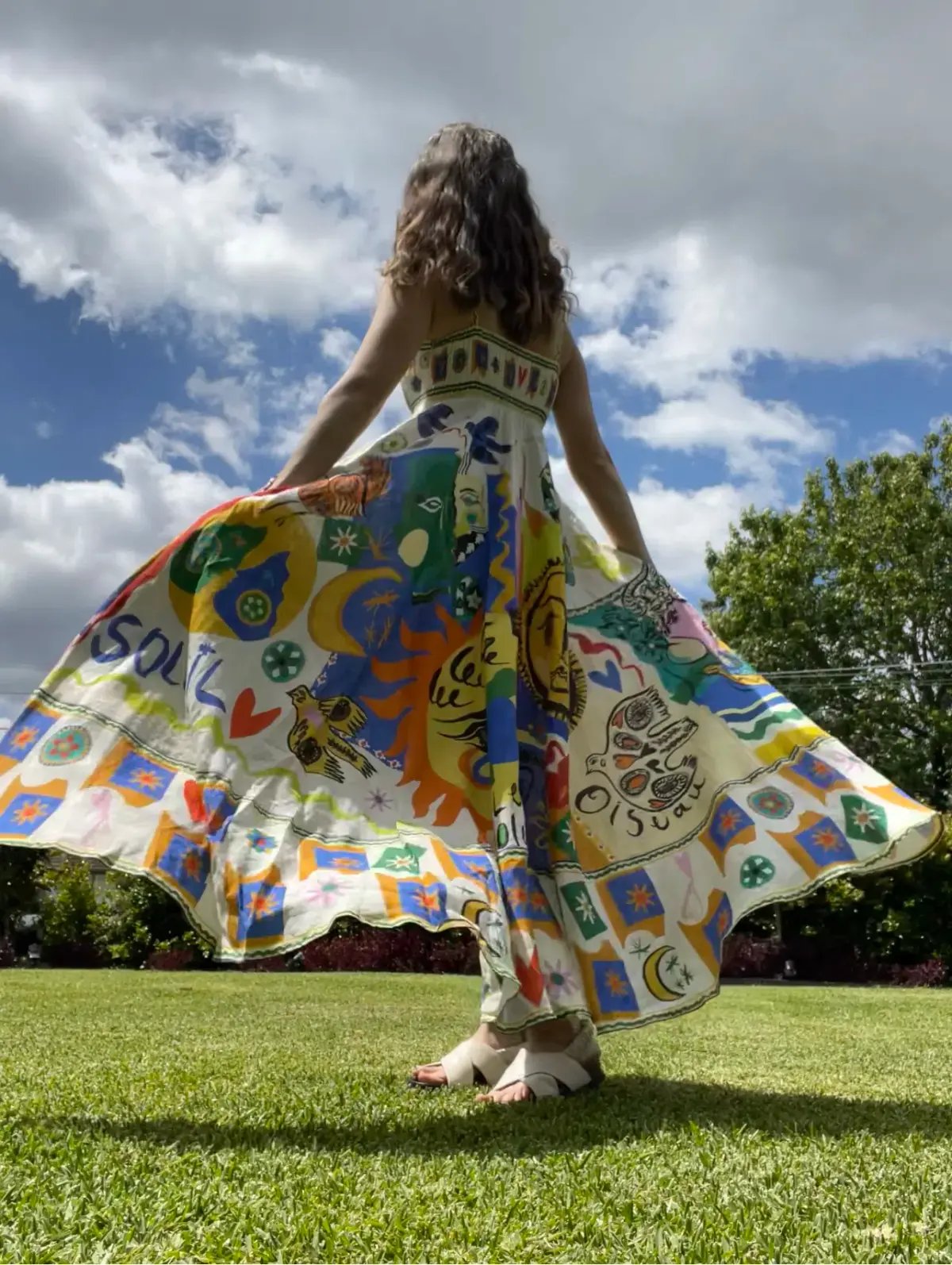Alemais Soleil Linen Sun Dress Print Size 6 photo 8