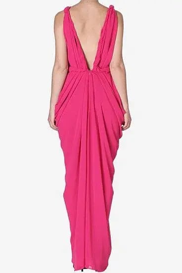 Carla Zampatti Forget Me Knot Dress Pink Size 8 photo 2