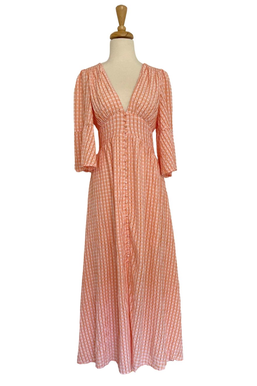 Esther & Co. Chantel Peach Maxi Dress photo 3
