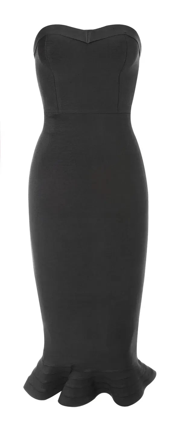 House of CB Fabrizia Midi Dress Black Size 6 photo 4
