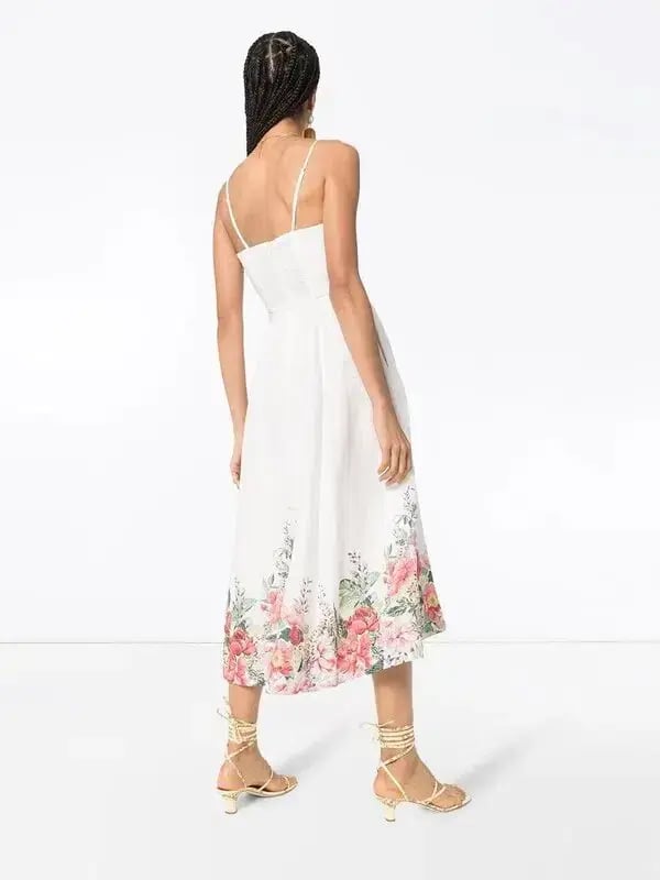Zimmermann Bellitude Floral Corset Dress White Size 0 / AU 8 photo 2