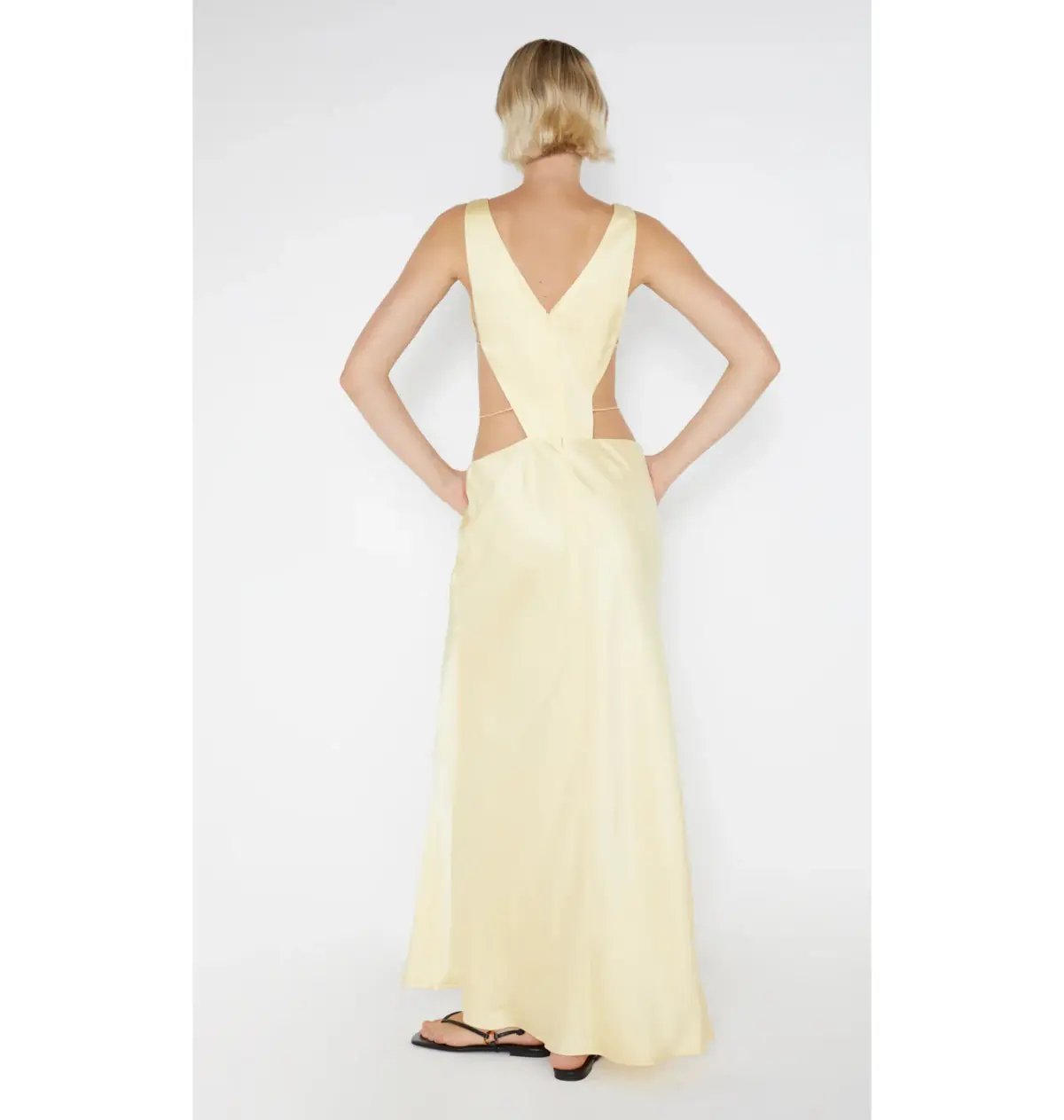 Bec & Bridge Agathe Diamond Dress Butter Yellow Size AU 6 photo 2