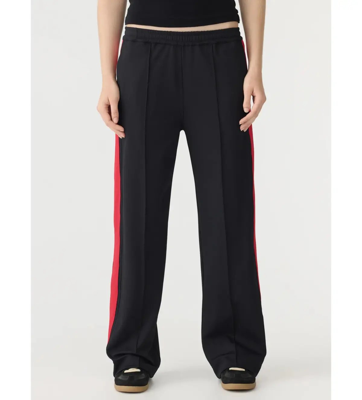 Bassike Twill Stripe Detail Pants Black Size M / AU 10 photo 2