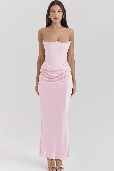 House of CB Persephone Dress Rose Shadow S/Au 8 photo 2