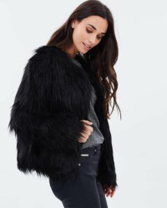 Unreal Fur Unreal Dream Fur Jacket - Black photo 4