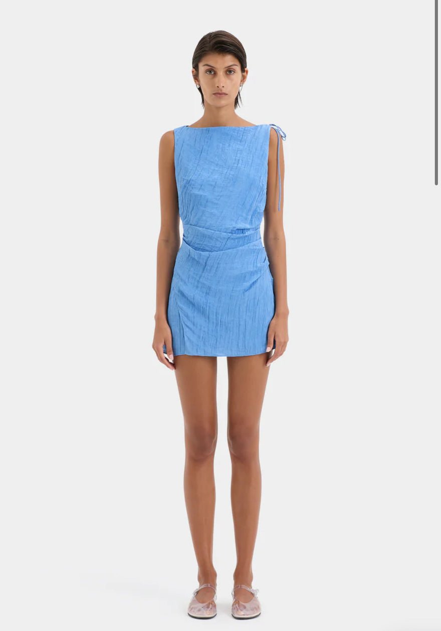 Sir The Label Ligera Mini Dress In Cornflower photo 4