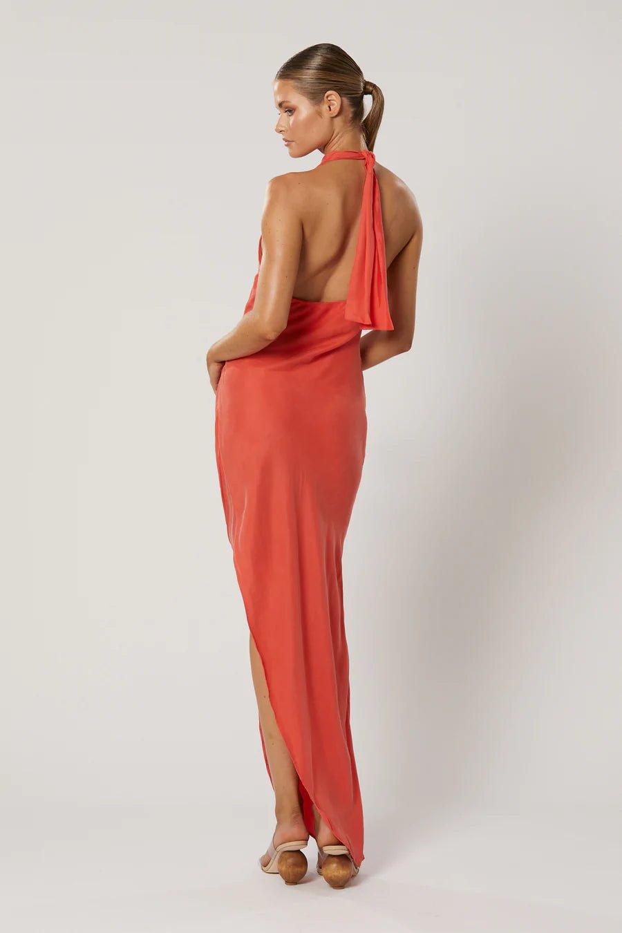 WINONA MARCELLA HALTER DRESS - SCARLET photo 3