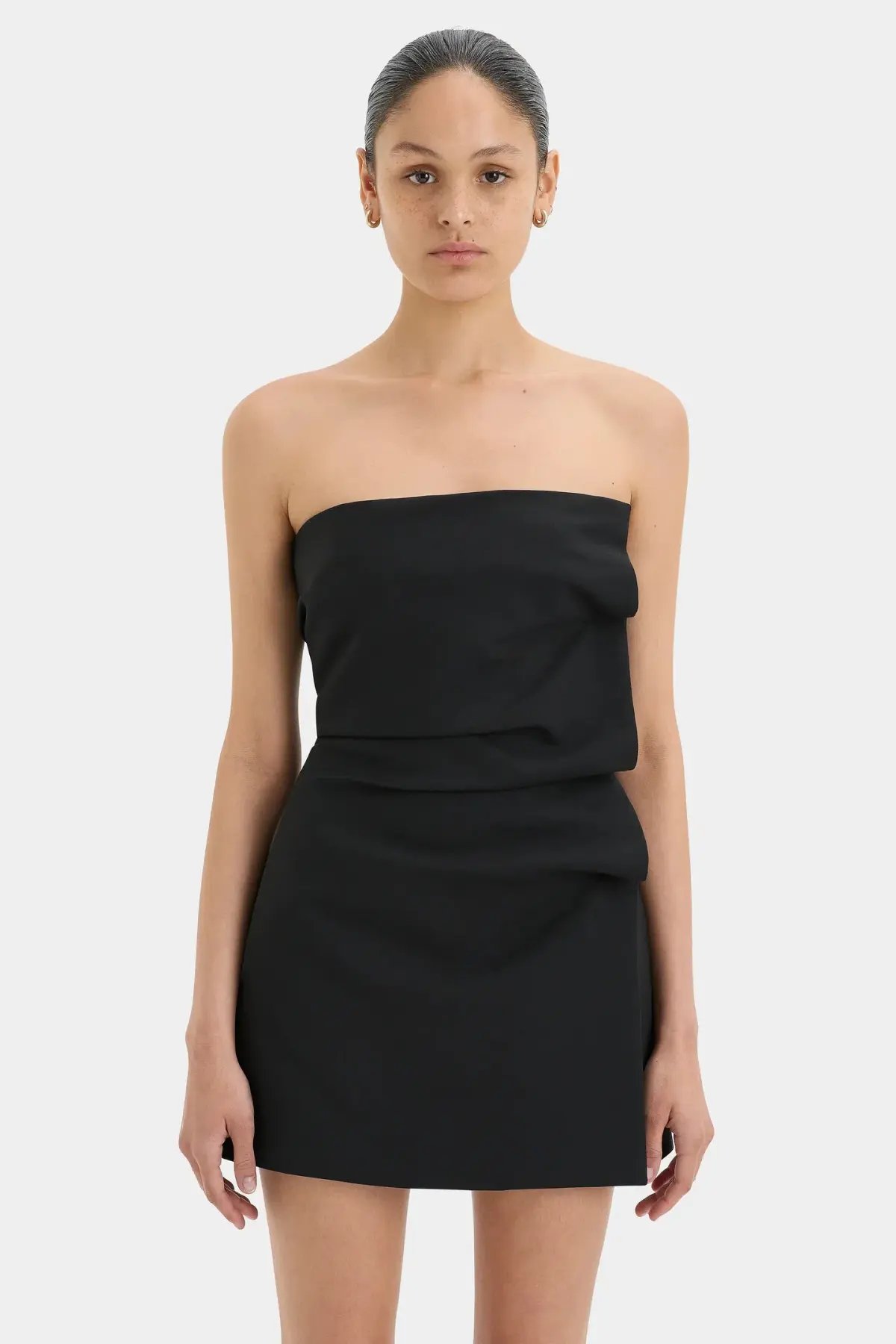 Sir The Label Leonardo Pleated Mini Black Dress Size 12 photo 2