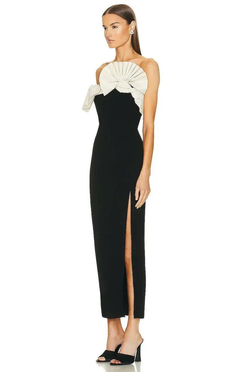 Rachel Gilbert Lavina Midi Dress Black Size 8/S photo 2